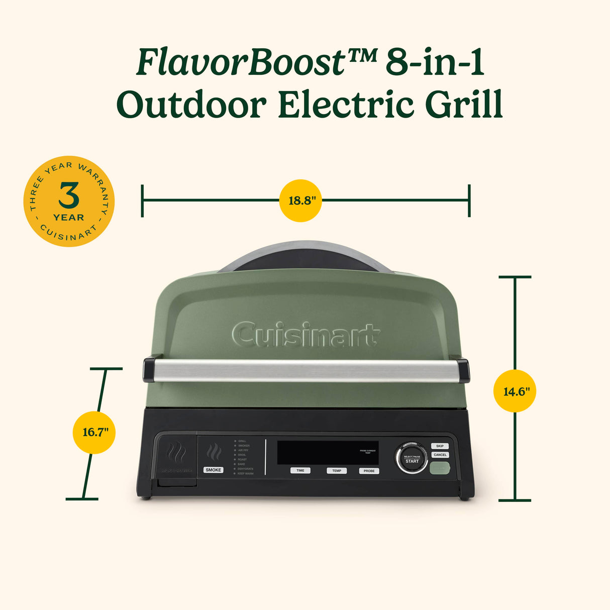 Cuisinart 8-in-1 Outdoor Electric Grill