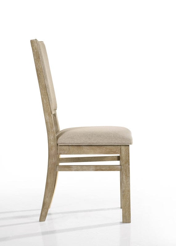 Willow & Hearth Brutus Set of 2 Reclaimed Wheat 19"W Contemporary Fabric Dining Chair