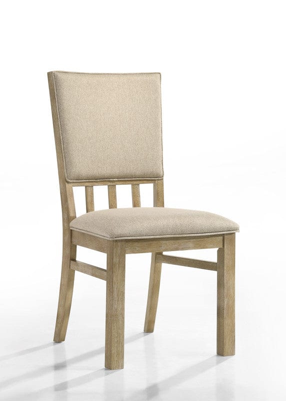 Willow & Hearth Brutus Set of 2 Reclaimed Wheat 19"W Contemporary Fabric Dining Chair