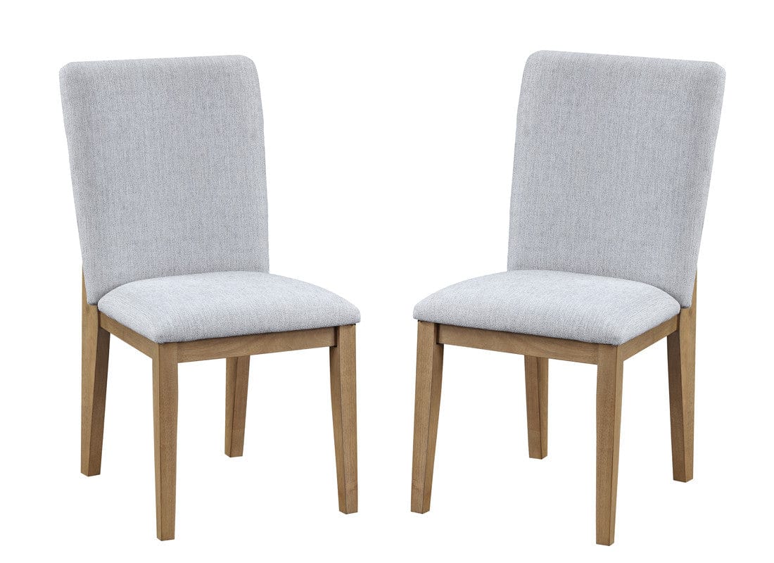 Willow & Hearth Delphine Set of 2 Gray Linen Fabric 19"W Dining Chair