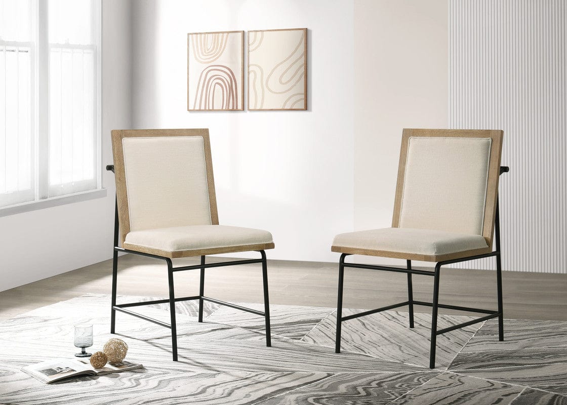 Willow & Hearth Torrance Set of 2 Oak Finish 18.5"W Dining Chairs