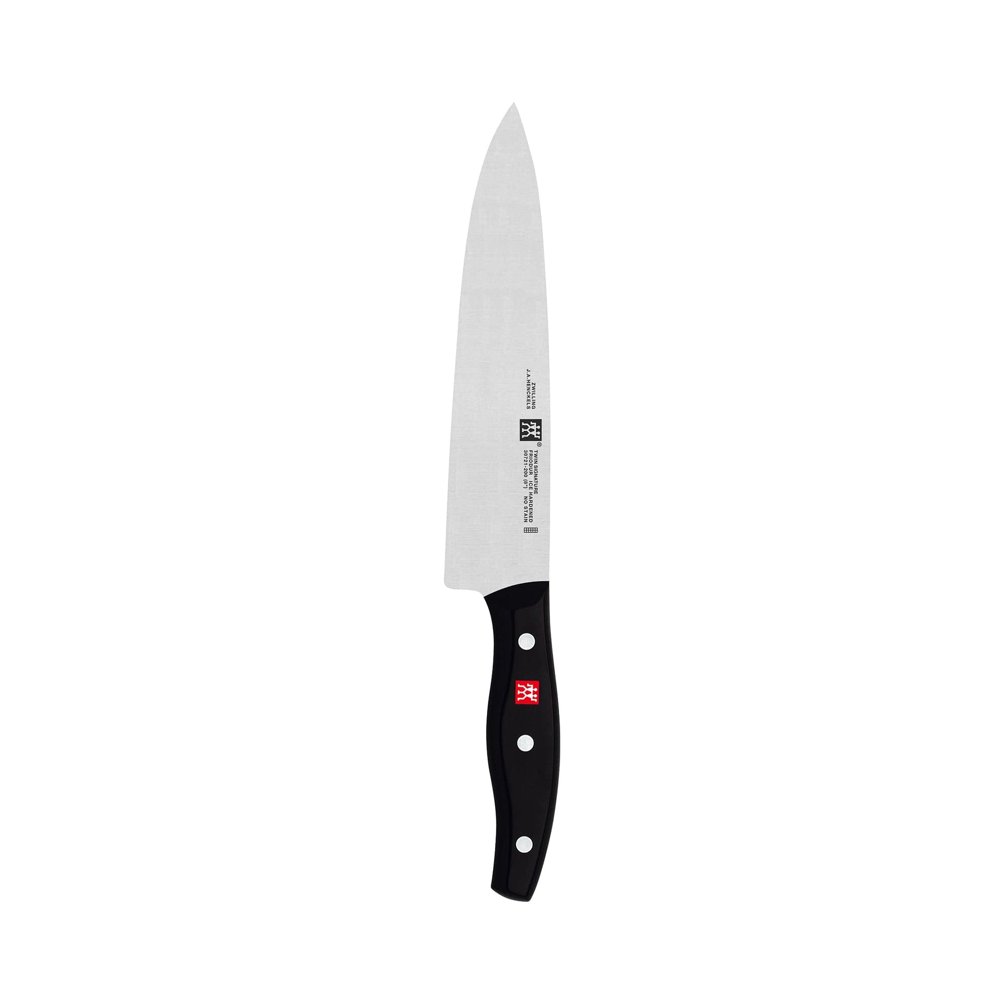 Zwilling Twin Signature 8-inch German Chef Knife, Kitchen Knife, Stainless Steel Knife, Black