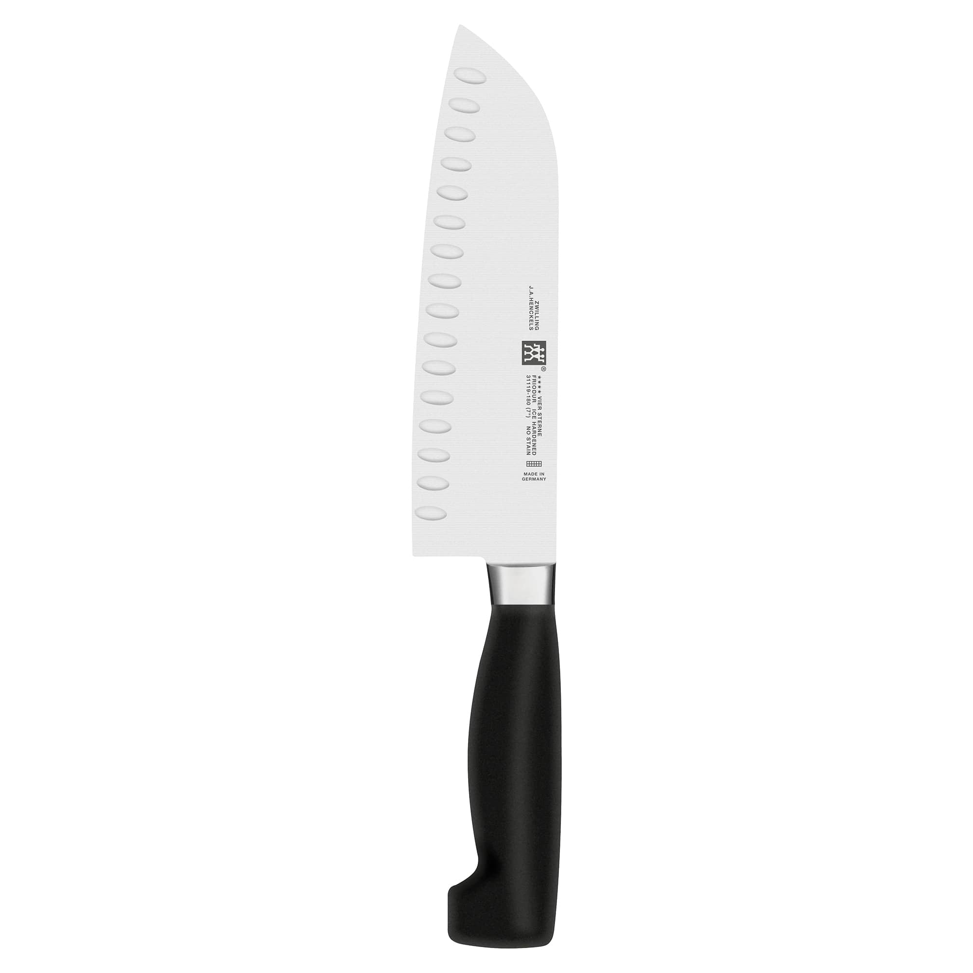 Zwilling Four Star 7-inch Hollow Edge Santoku Knife