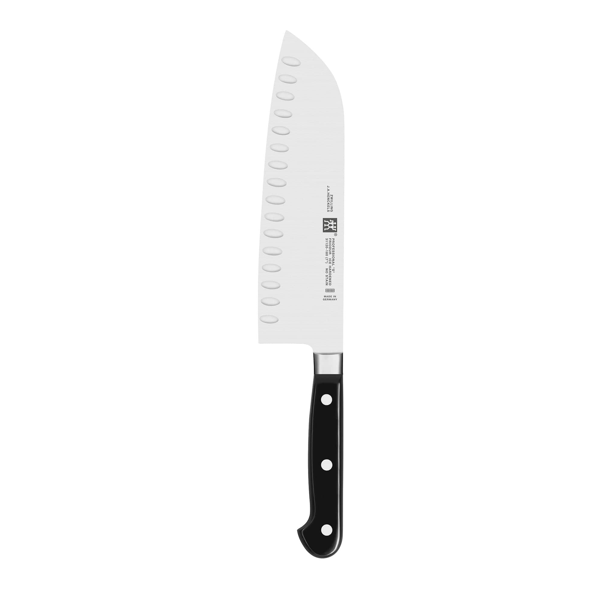 Zwilling Professional "S" 7-inch Hollow Edge Santoku Knife