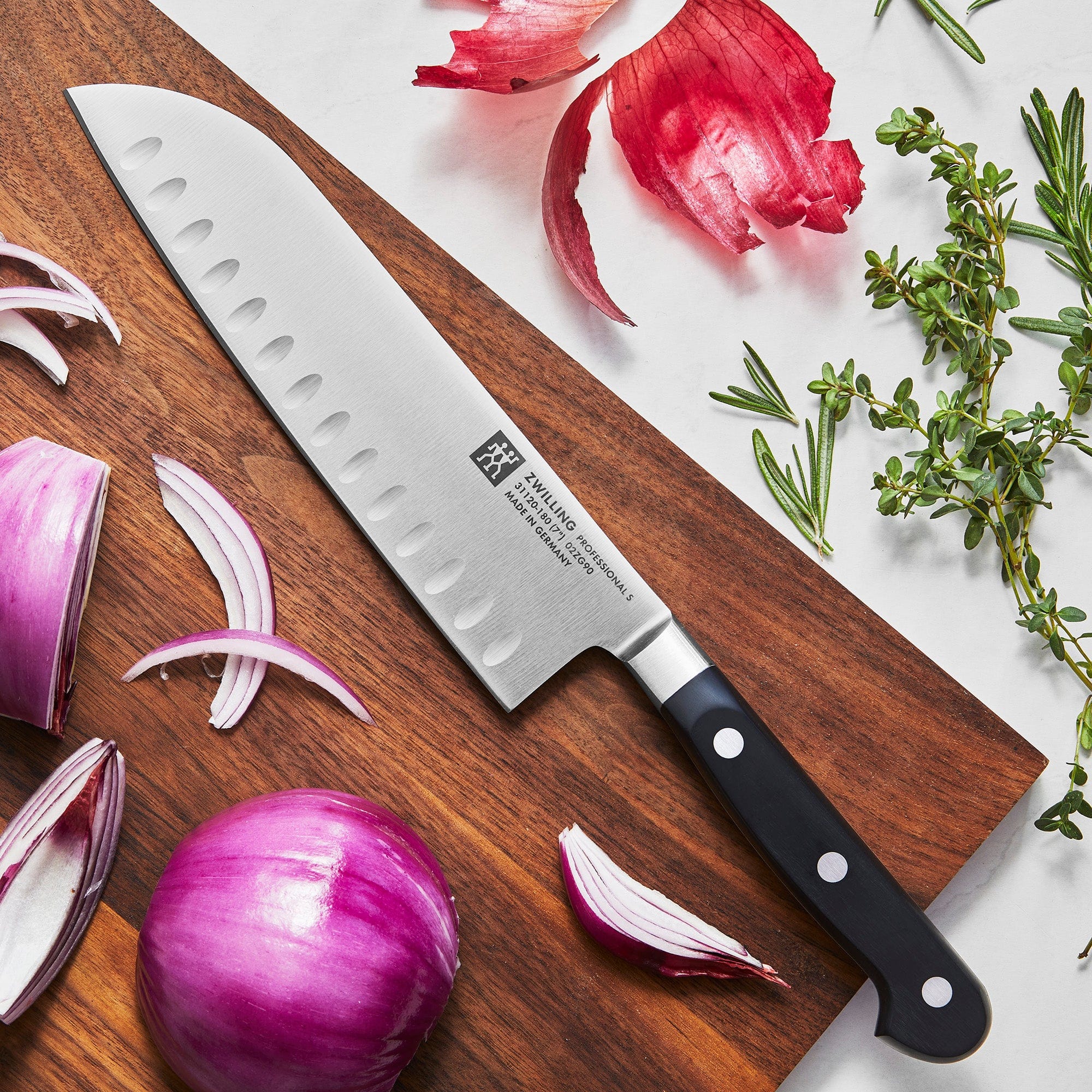 Zwilling Professional S Knife Set with Block, Chefs Knife, Serrated Utility Knife, 7 Piece, Bamboo