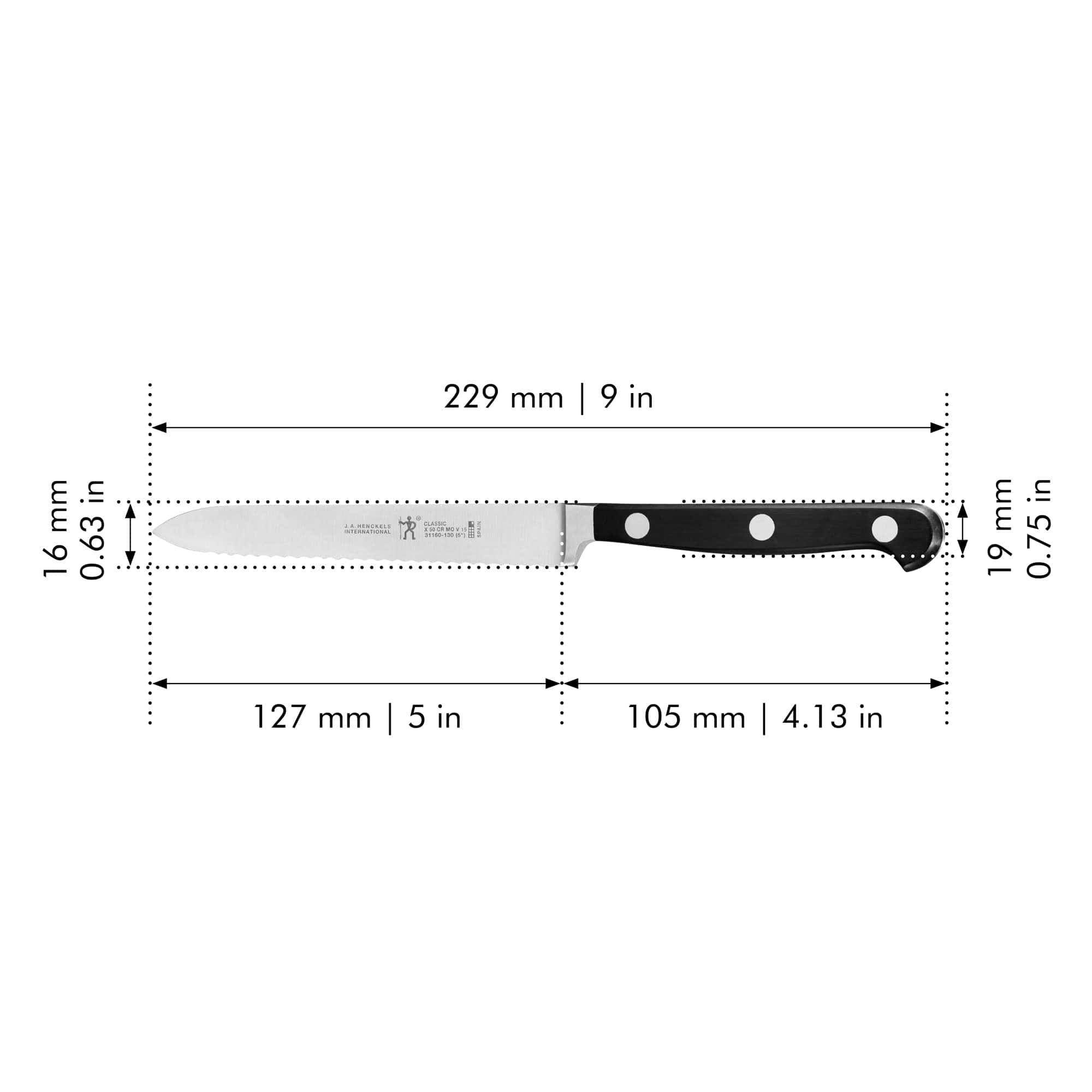 Henckels Classic 5-inch Serrated Utility Knife