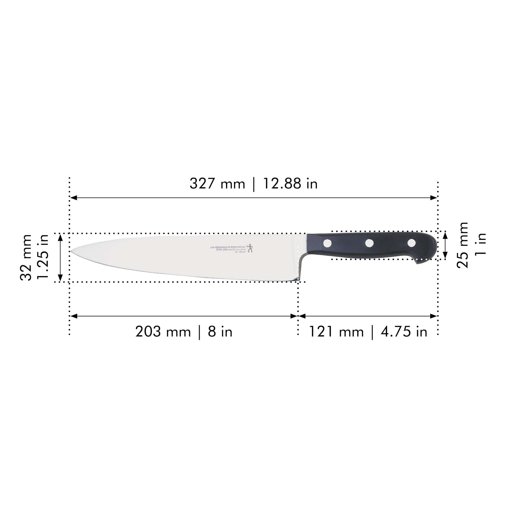 Henckels Classic Razor-Sharp 8-inch Chef's Knife, German Engineered