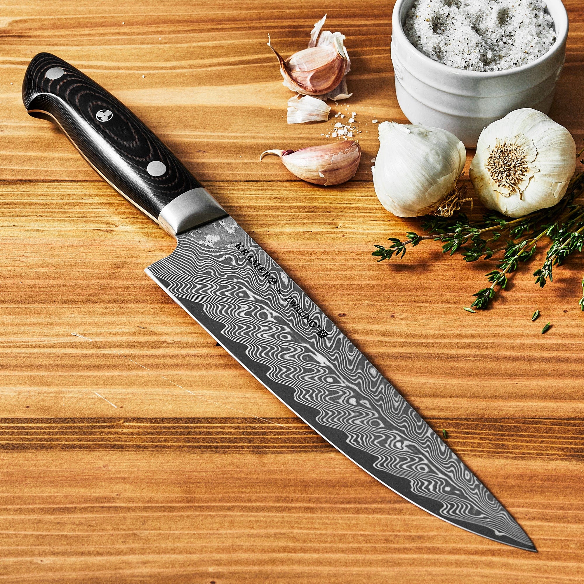 Kramer by Zwilling Euroline Damascus Collection 8-inch Narrow Chef's Knife