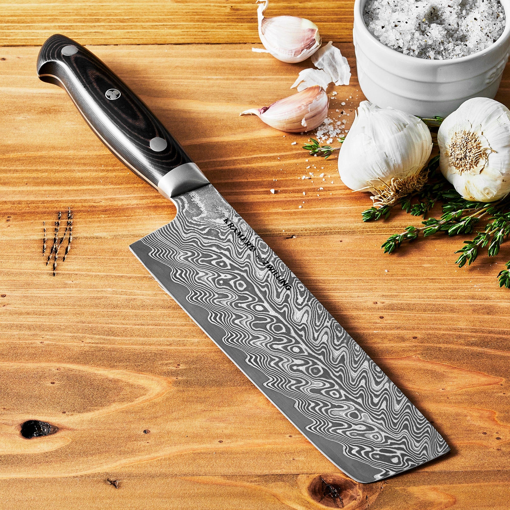 Kramer by Zwilling Euroline Damascus Collection 6.5-inch Nakiri Knife