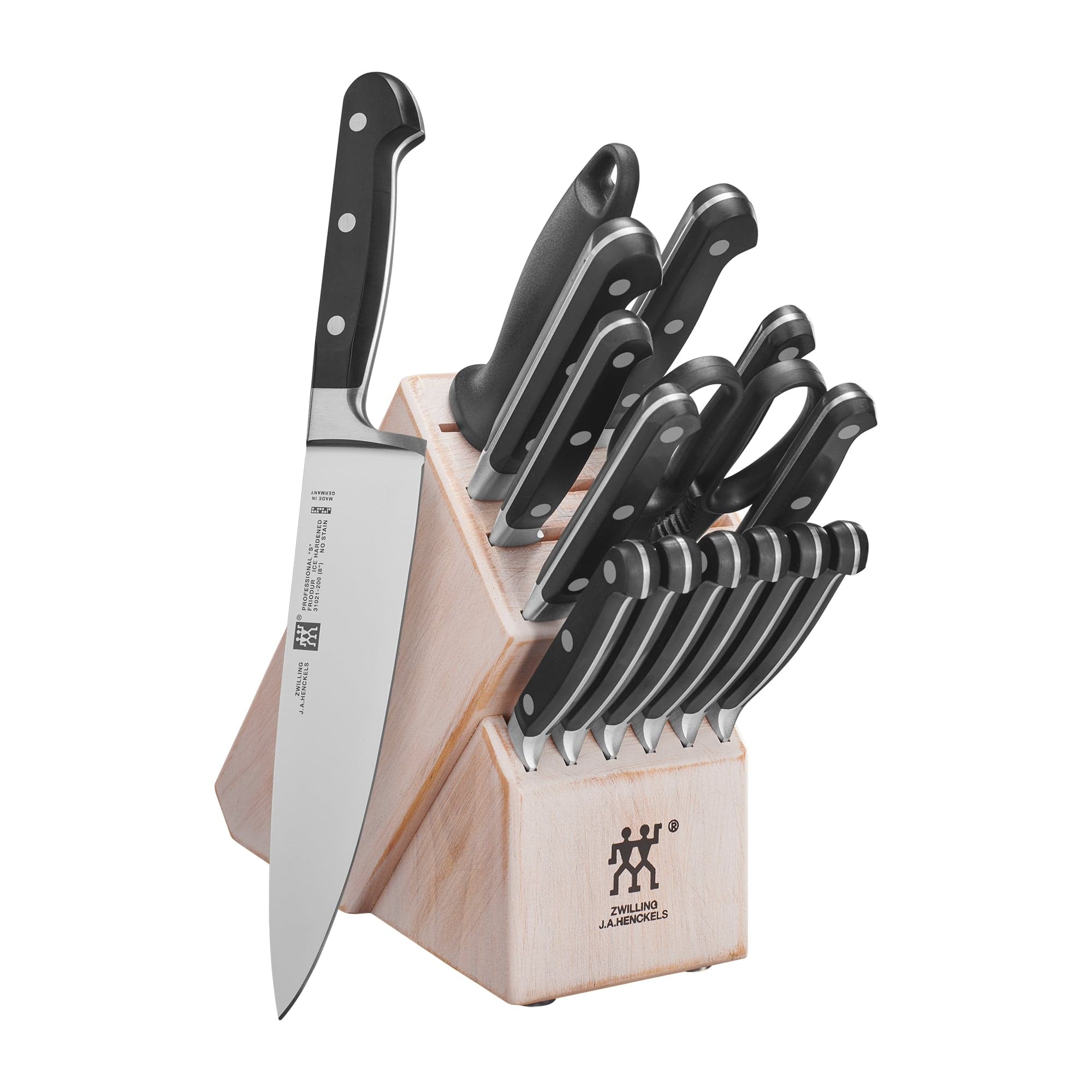 Zwilling Professional "S" 16-pc Knife Block Set - Rustic White