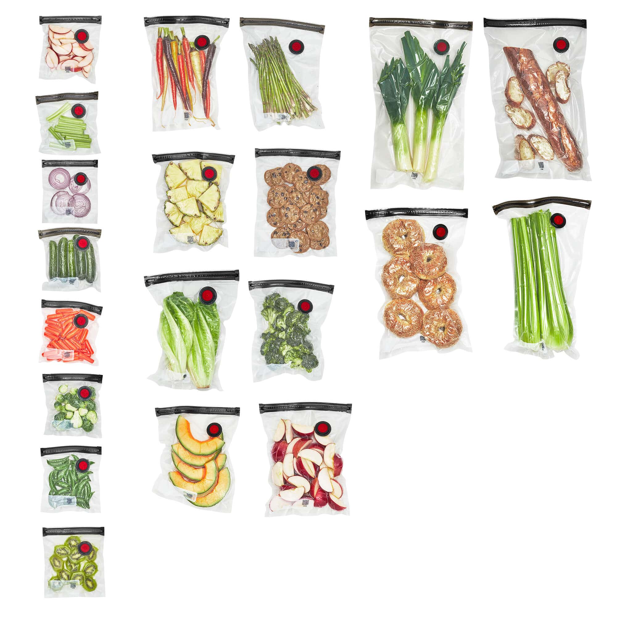 Zwilling Fresh & Save 20-pc Assorted Sizes Vacuum Sealer Bags, Reusable Sous Vide Bags