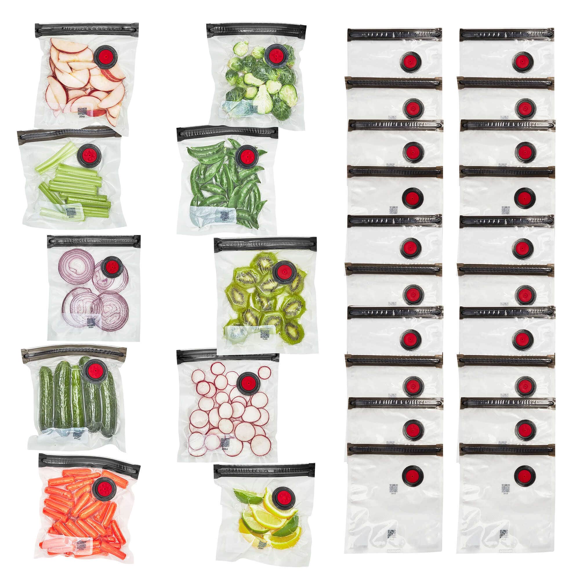 Zwilling Fresh & Save 30-Piece Small Vacuum Sealer Bags, 1/2 Gallon Reusable Snack Bags, Meal Prep