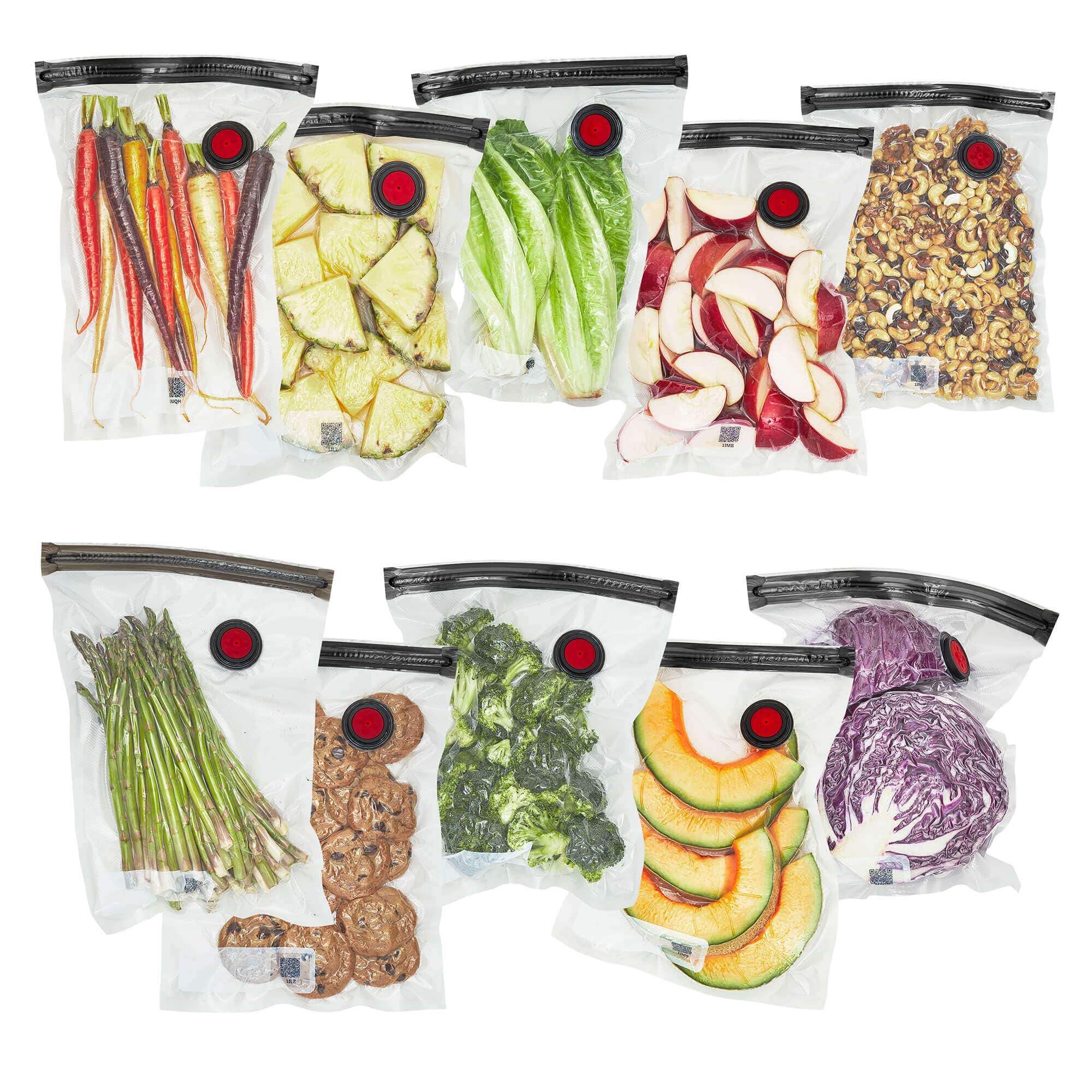 Zwilling Fresh & Save 10-pc Medium Vacuum Sealer Bags, 1 Gallon, Reusable Sous Vide Bags, Meal Prep