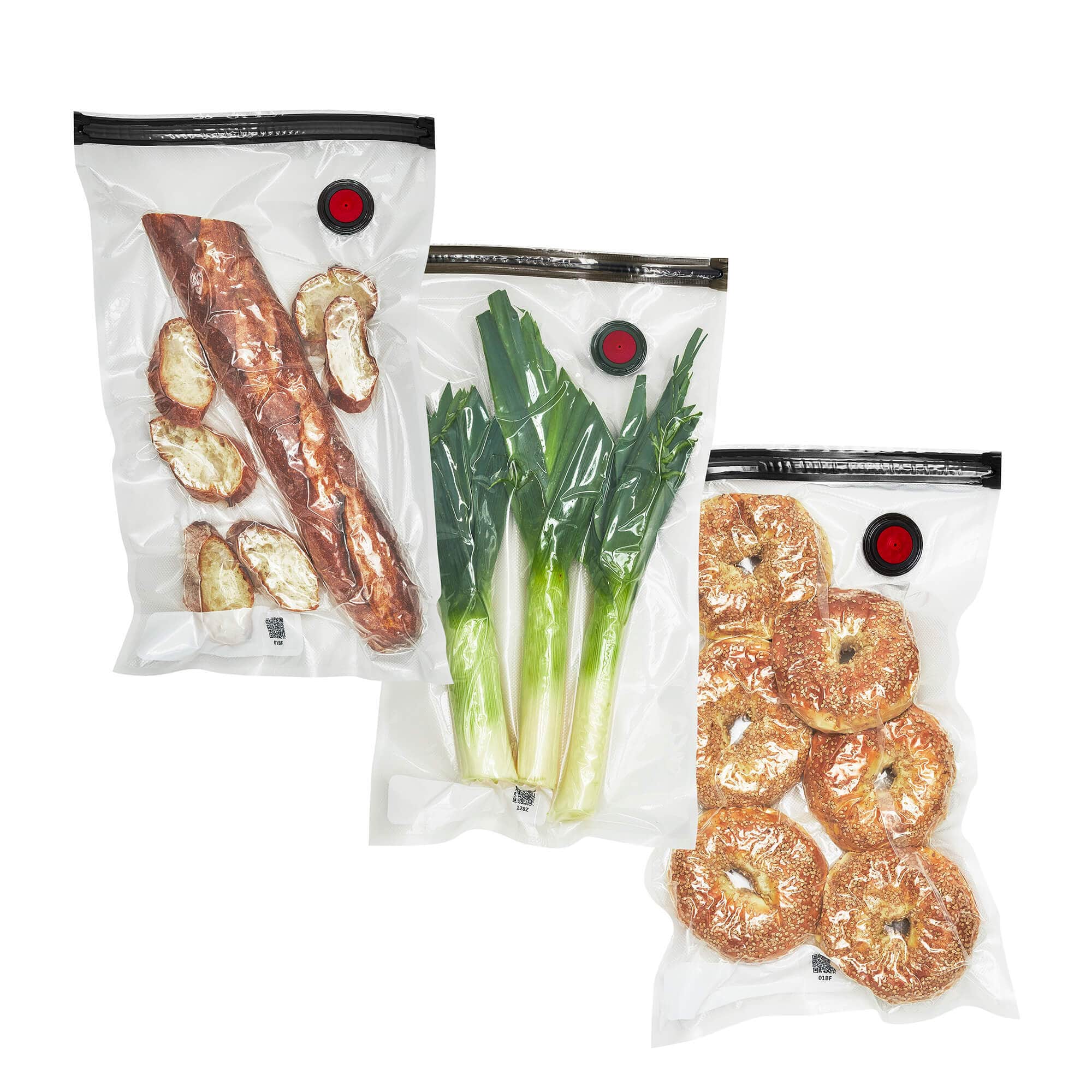 Zwilling Fresh & Save 3-pc Large Vacuum Sealer Bags, 2 1/4 Gallon, Reusable Sous Vide Bags, Meal Prep