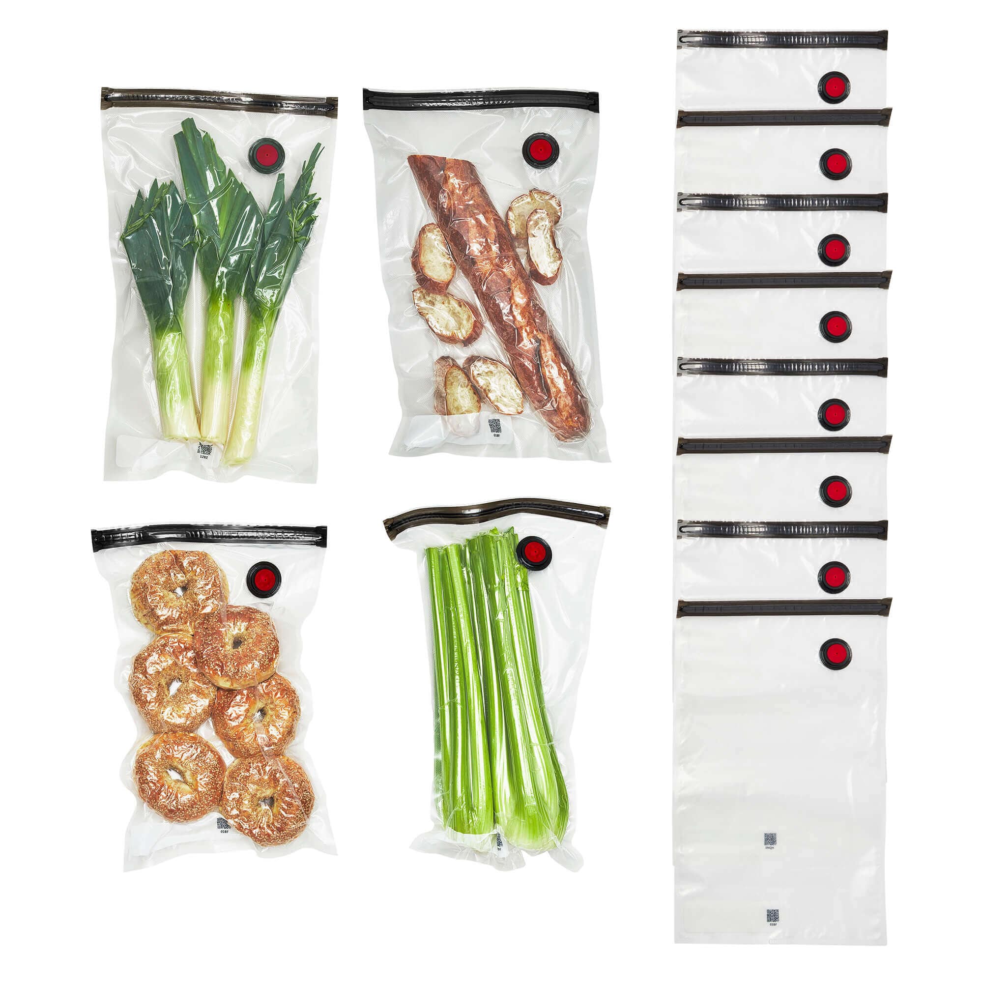 Zwilling Fresh & Save 12-Piece Large Vacuum Sealer Bags, 2 1/4 Gallon Reusable Sous Vide Bags, Meal Prep