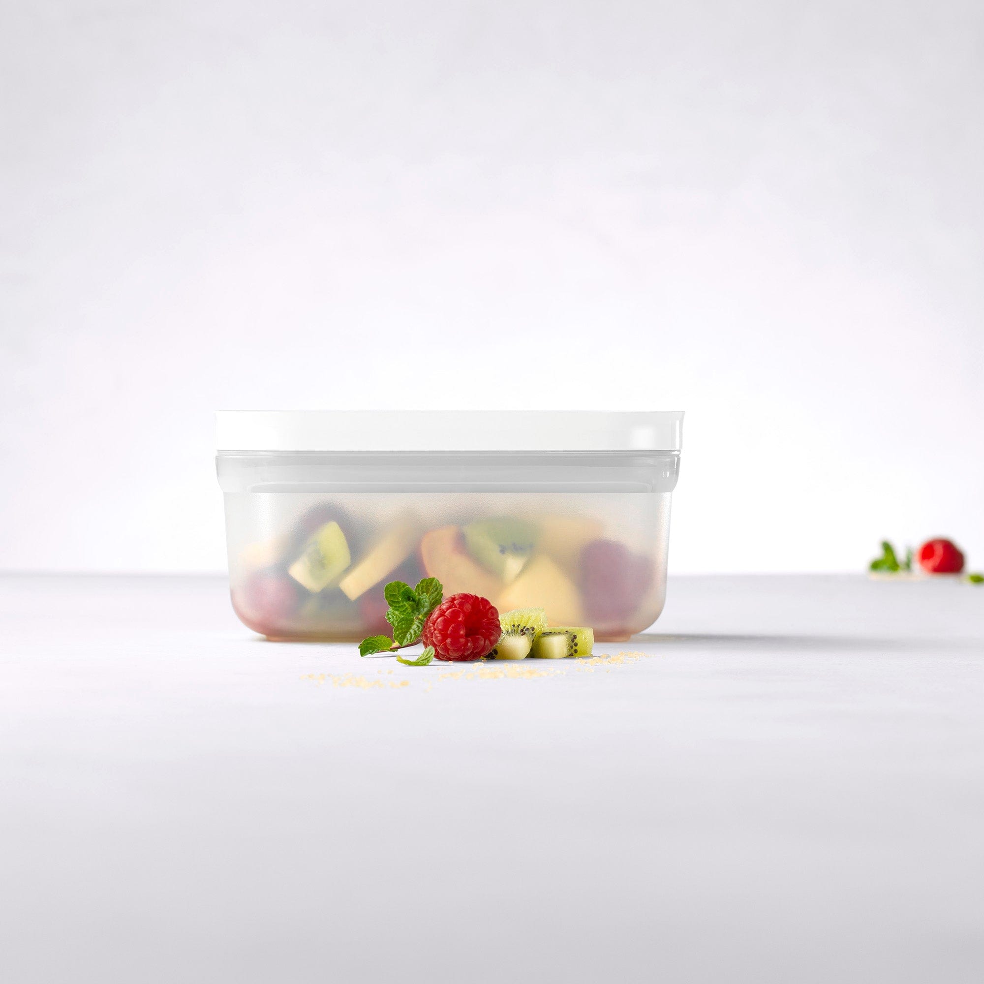 Zwilling Fresh & Save Plastic Lunch Box, Airtight Food Storage Container, Meal Prep Container, BPA-Free, Grey, Semitransparent - Small