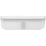 Zwilling Fresh & Save Plastic Flat Lunch Box, Airtight Food Storage Container, Meal Prep Container, BPA-Free, Grey, Semitransparent - Large