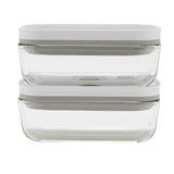 Zwilling Fresh & Save 2-Piece Small Glass Vacuum Sealer Food Storage Containers with Airtight Lids