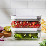 Zwilling Fresh & Save 2-Piece Small Glass Vacuum Sealer Food Storage Containers with Airtight Lids