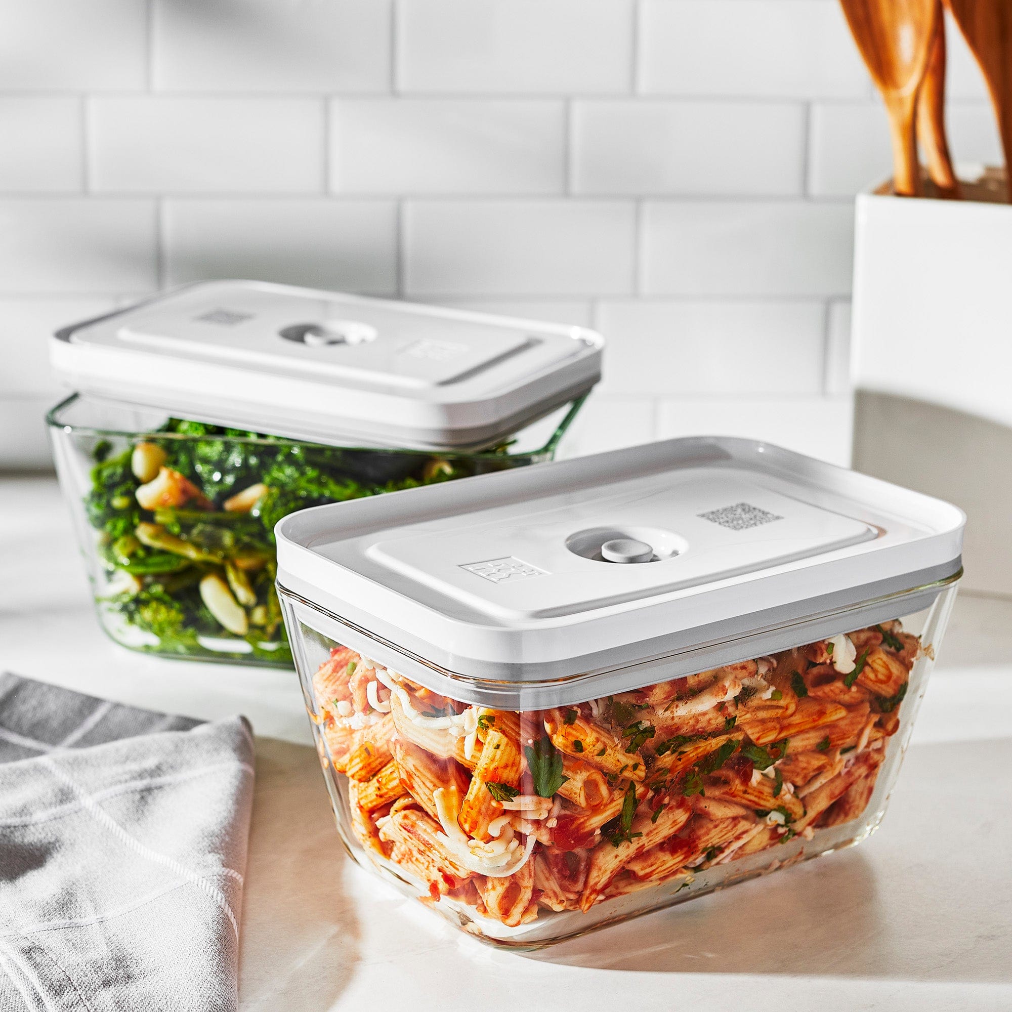 Zwilling Fresh & Save 2-pc Glass Airtight Food Storage Container, Meal Prep Container - Large