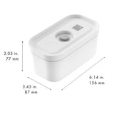 Zwilling Fresh & Save Plastic Lunch Box, Airtight Food Storage Container, Meal Prep Container, BPA-Free, White - Small