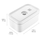 Zwilling Fresh & Save Plastic Lunch Box, Airtight Food Storage Container, Meal Prep Container, BPA-Free, White - Medium
