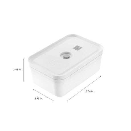 Zwilling Fresh & Save Plastic Lunch Box, Airtight Food Storage Container, Meal Prep Container, BPA-Free, White - Large