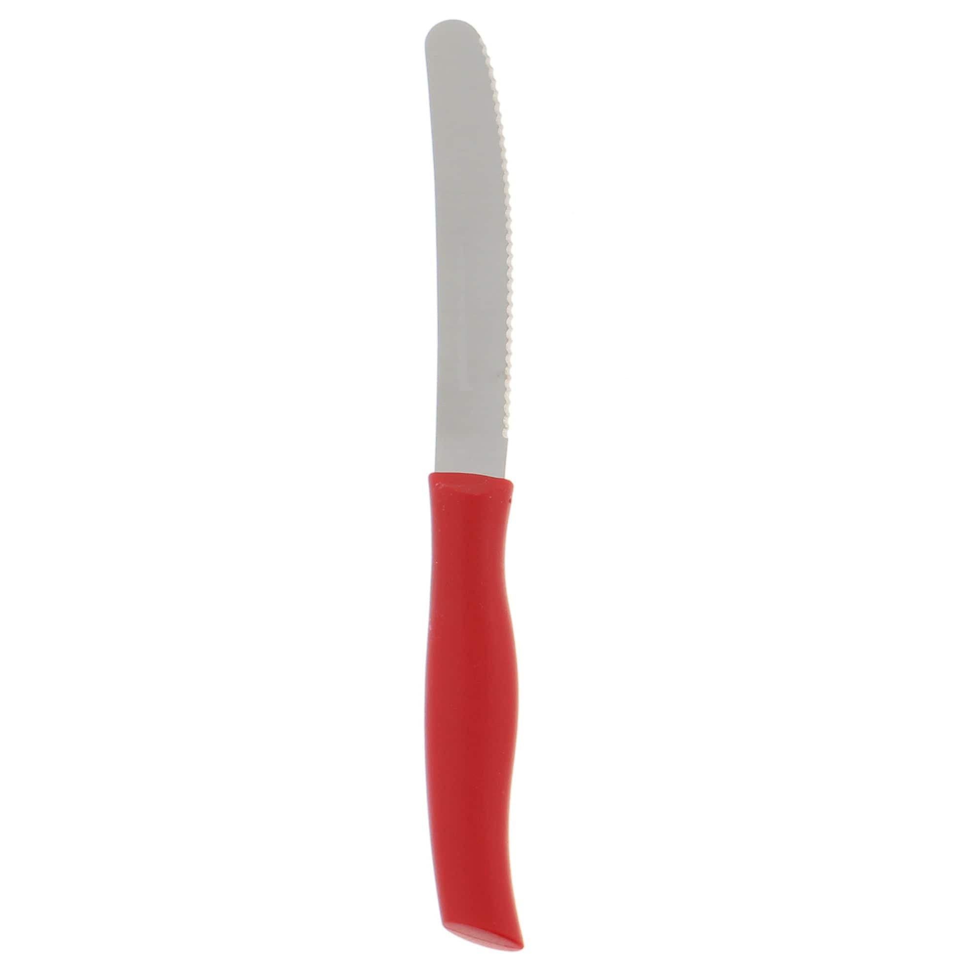 Zwilling Twin Grip 4.5-inch  Serrated Utility Knife - Red