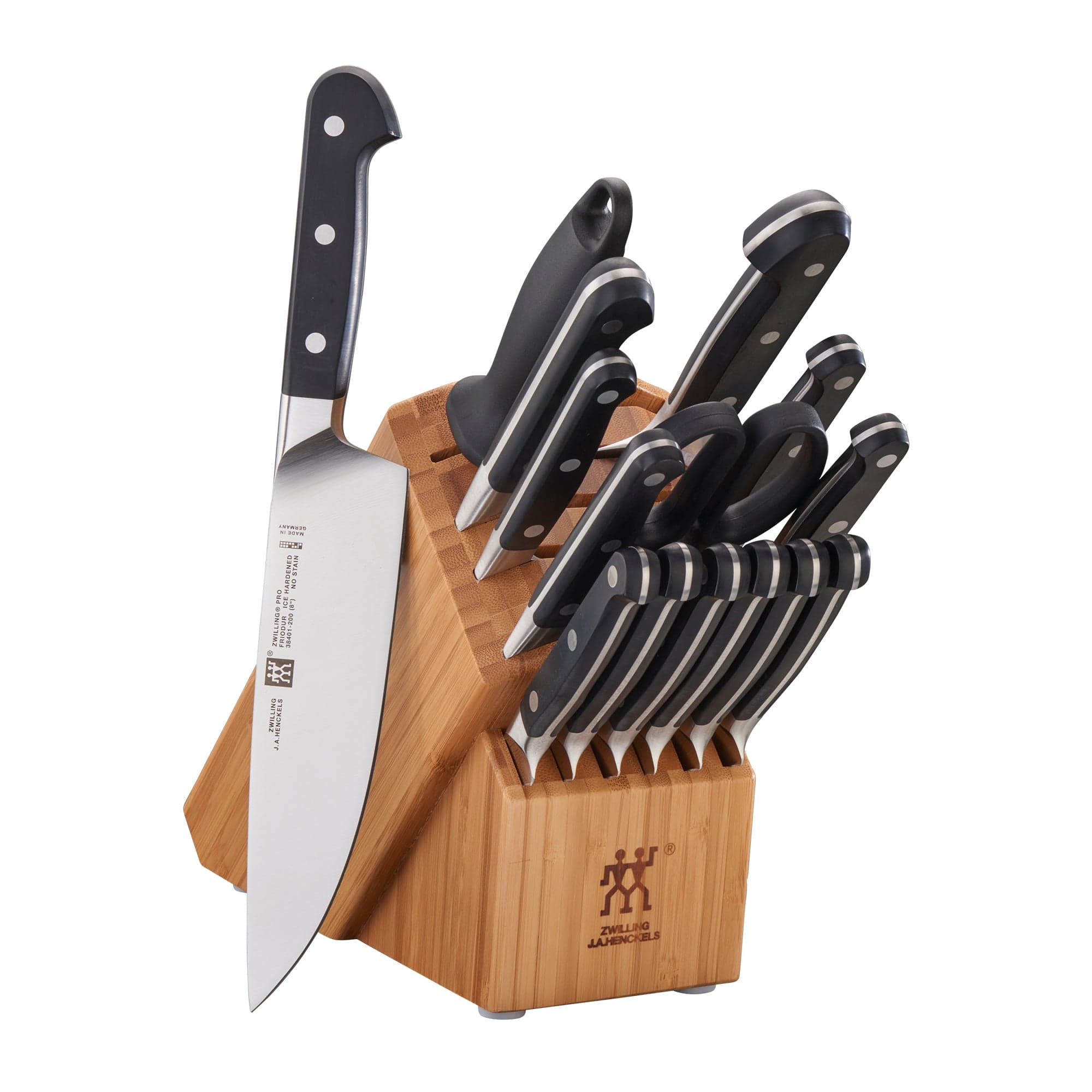 Zwilling Pro 16-pc Knife Block Set - Bamboo