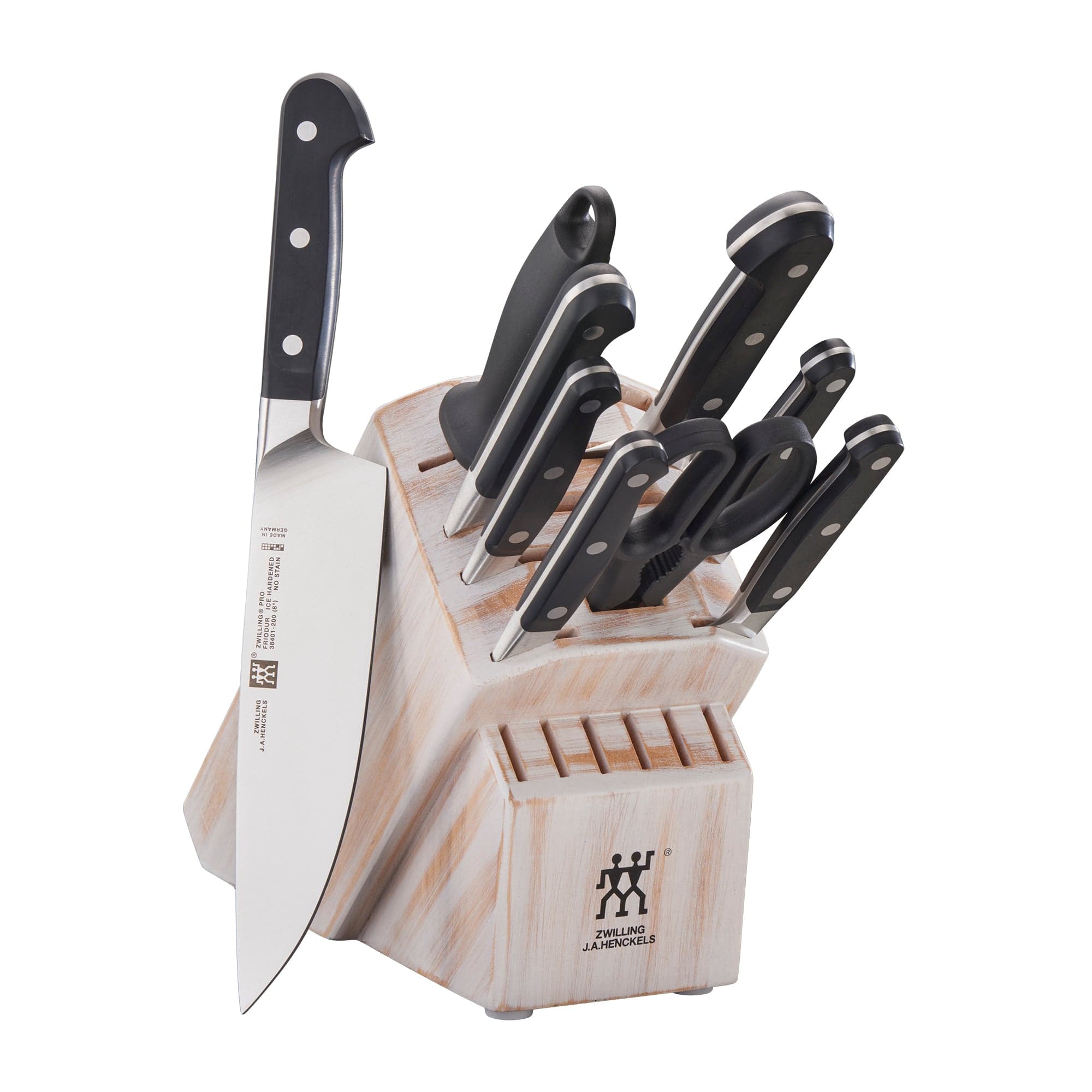 Zwilling Pro 10-pc Knife Block Set - Rustic White