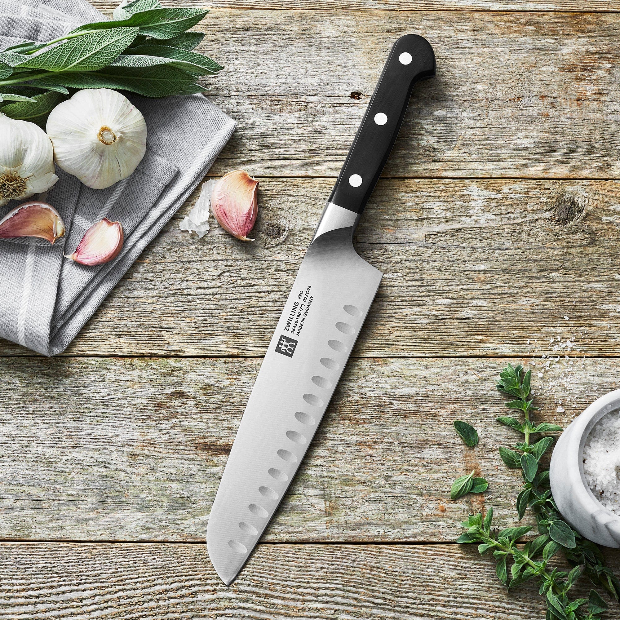 Zwilling Pro 7-inch Hollow Edge Santoku Knife