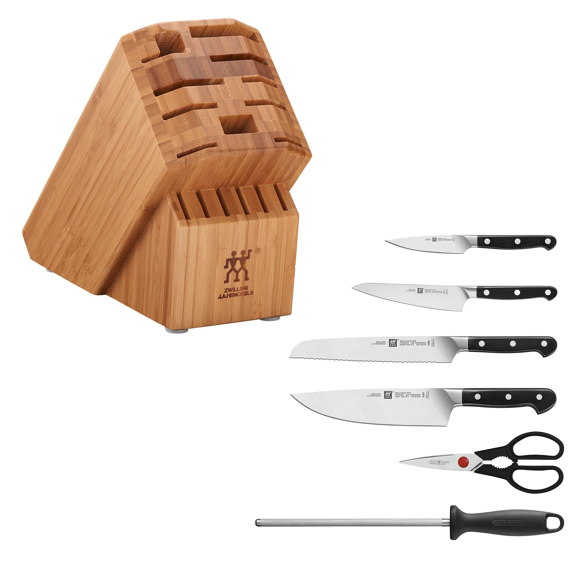 Zwilling Pro 7-pc Knife Block Set - Bamboo