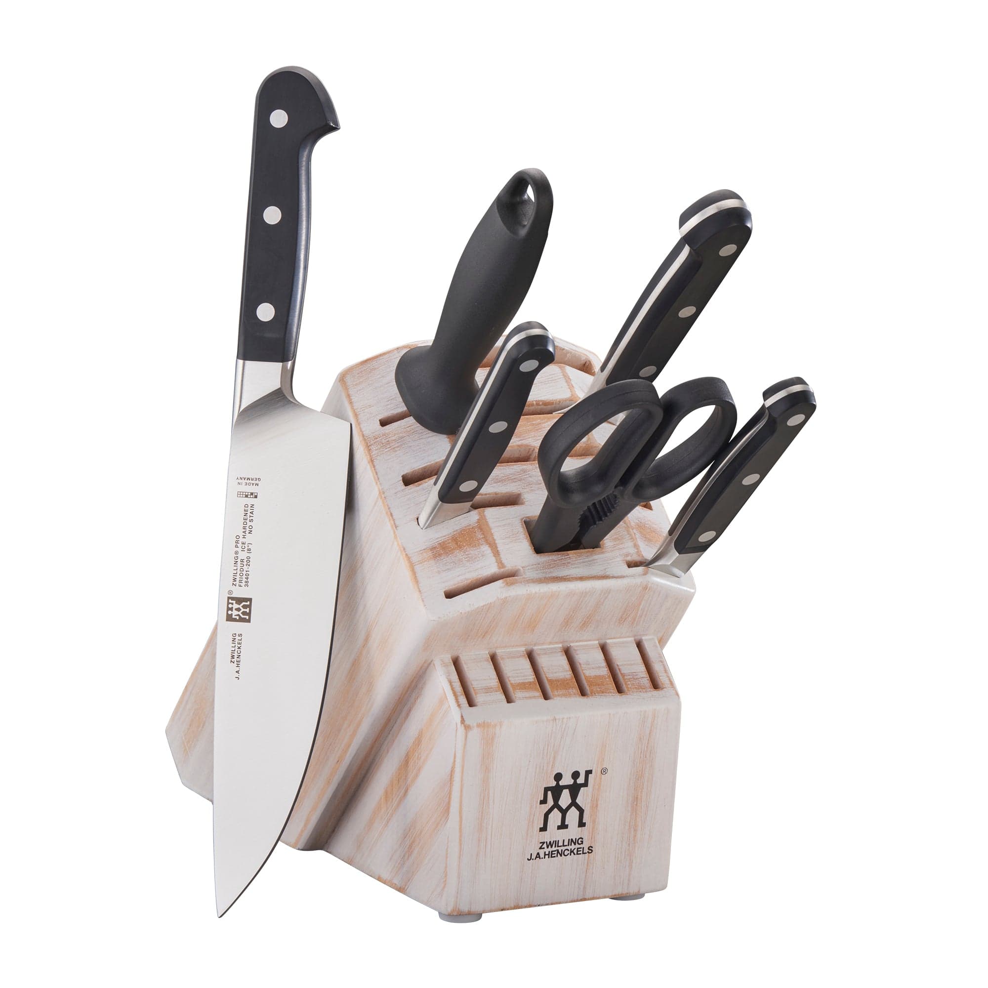 Zwilling Pro 7-pc Knife Block Set - Rustic White