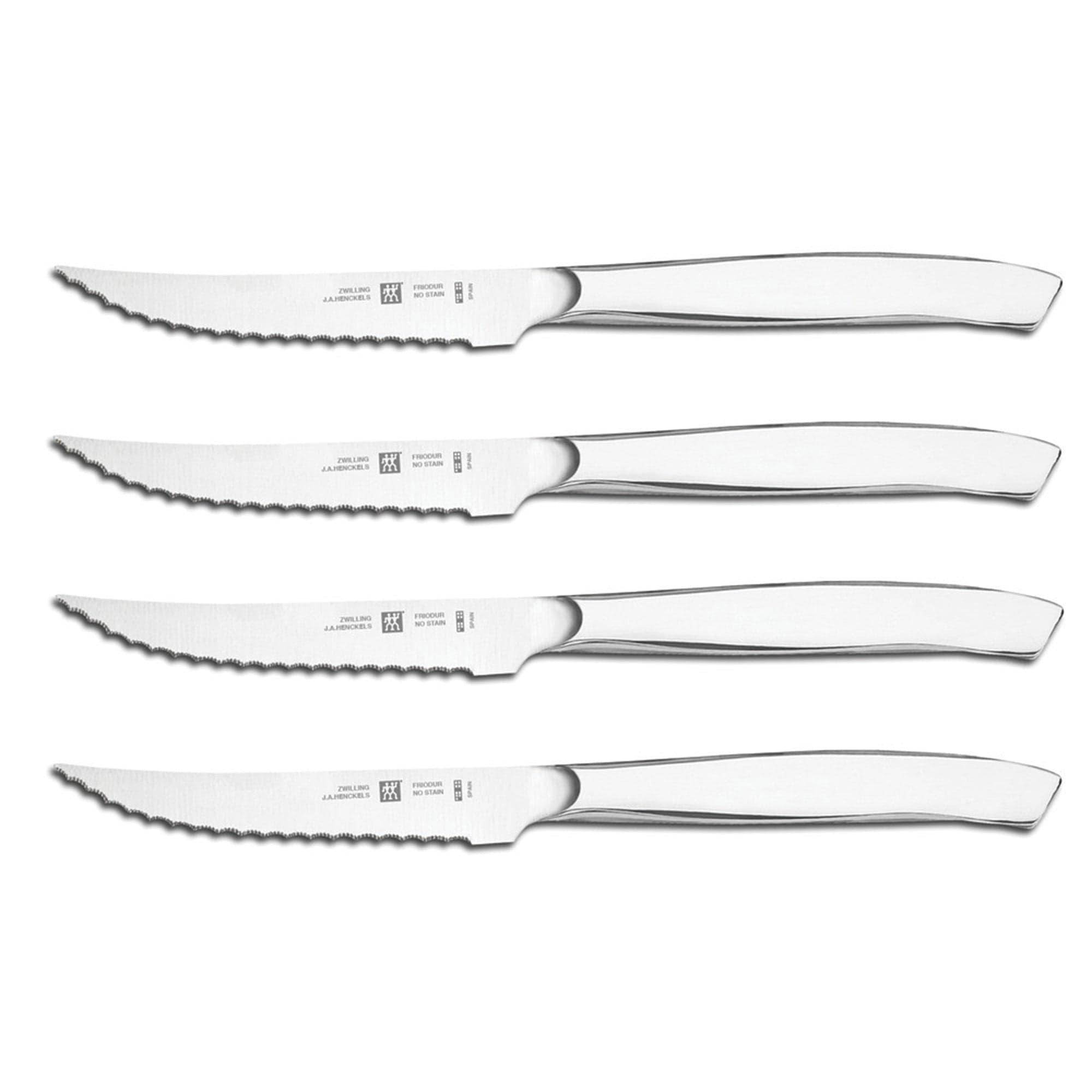 Zwilling 4-pc Stainless Steel Serrated Mignon Steak Knife Set