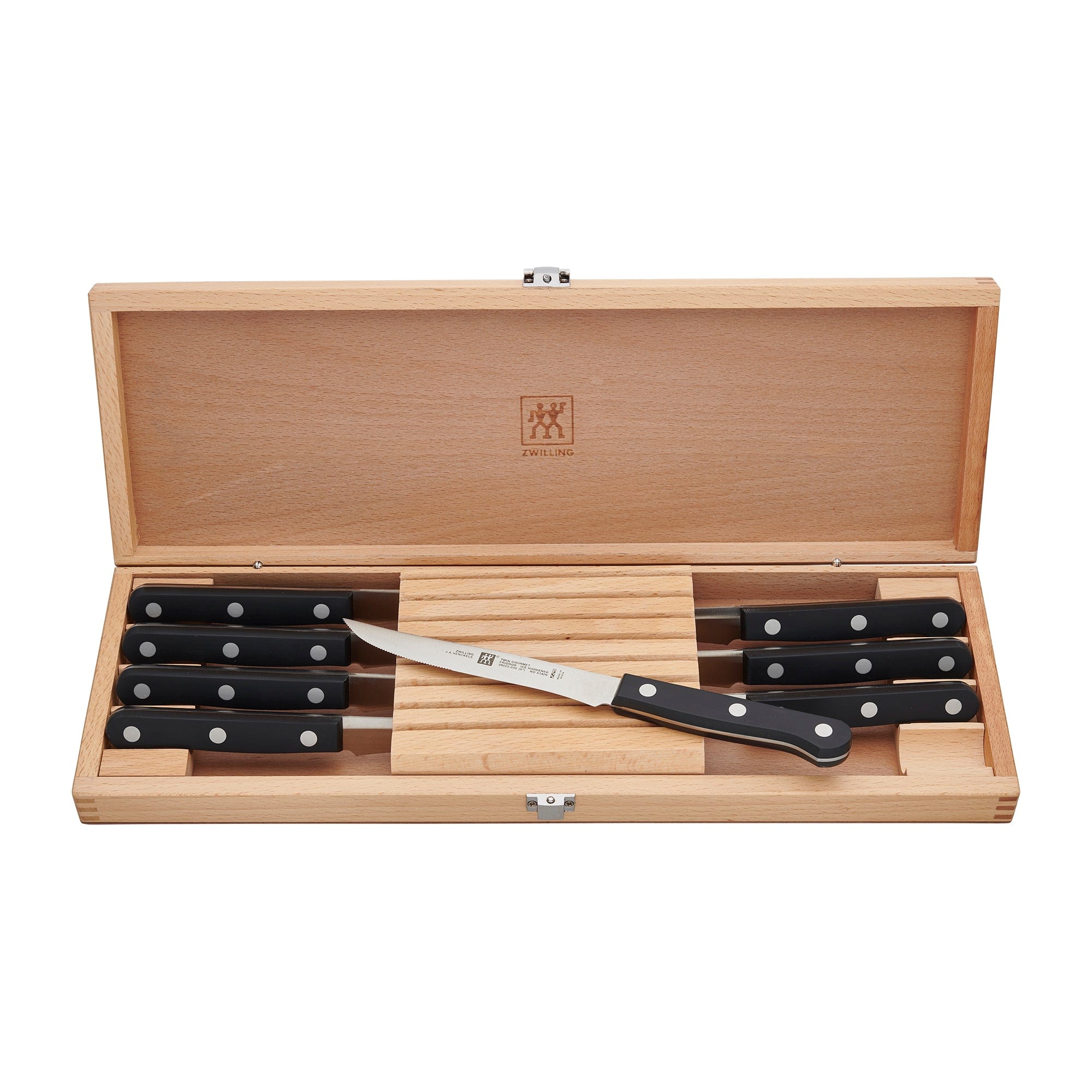 Zwilling Twin Gourmet Classic 8-pc Steak Knife Set with Wood Case