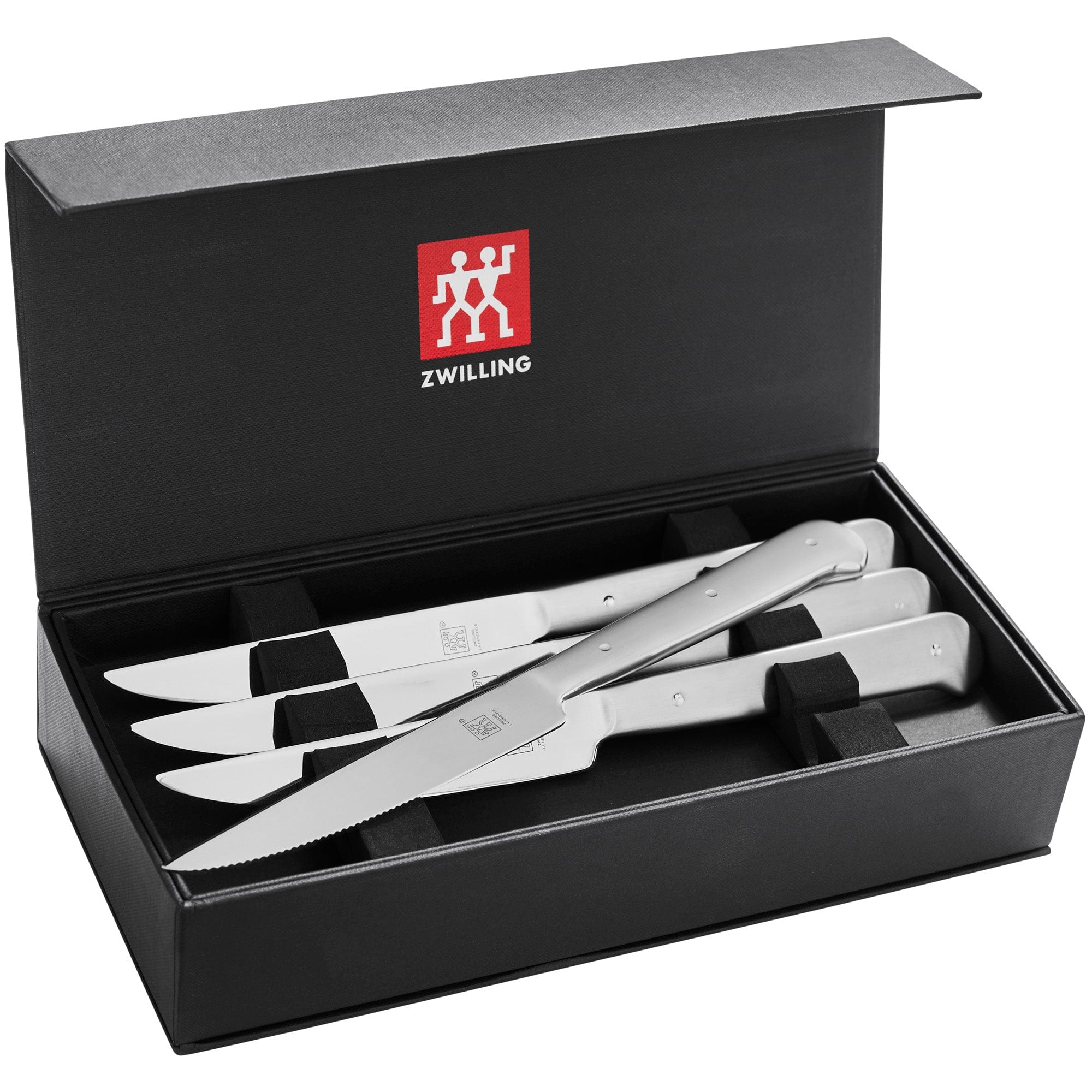 Zwilling Porterhouse Razor-Sharp Steak Knife Set of 8 with Black Presentation Case, Gift Set