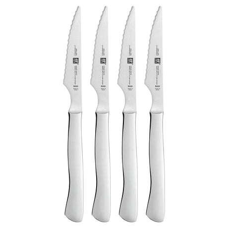 Zwilling 4-pc Stainless Steel Serrated Steak Knife Set