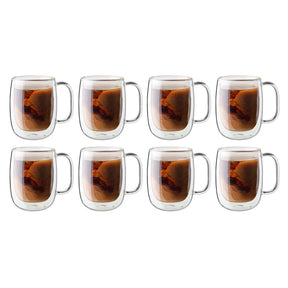 Zwilling Sorrento Plus 8-pc Double-Wall Glass Coffee Mug Set