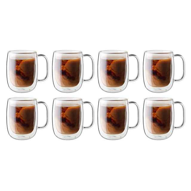 Zwilling Sorrento Plus 8-pc Double-Wall Glass Coffee Mug Set