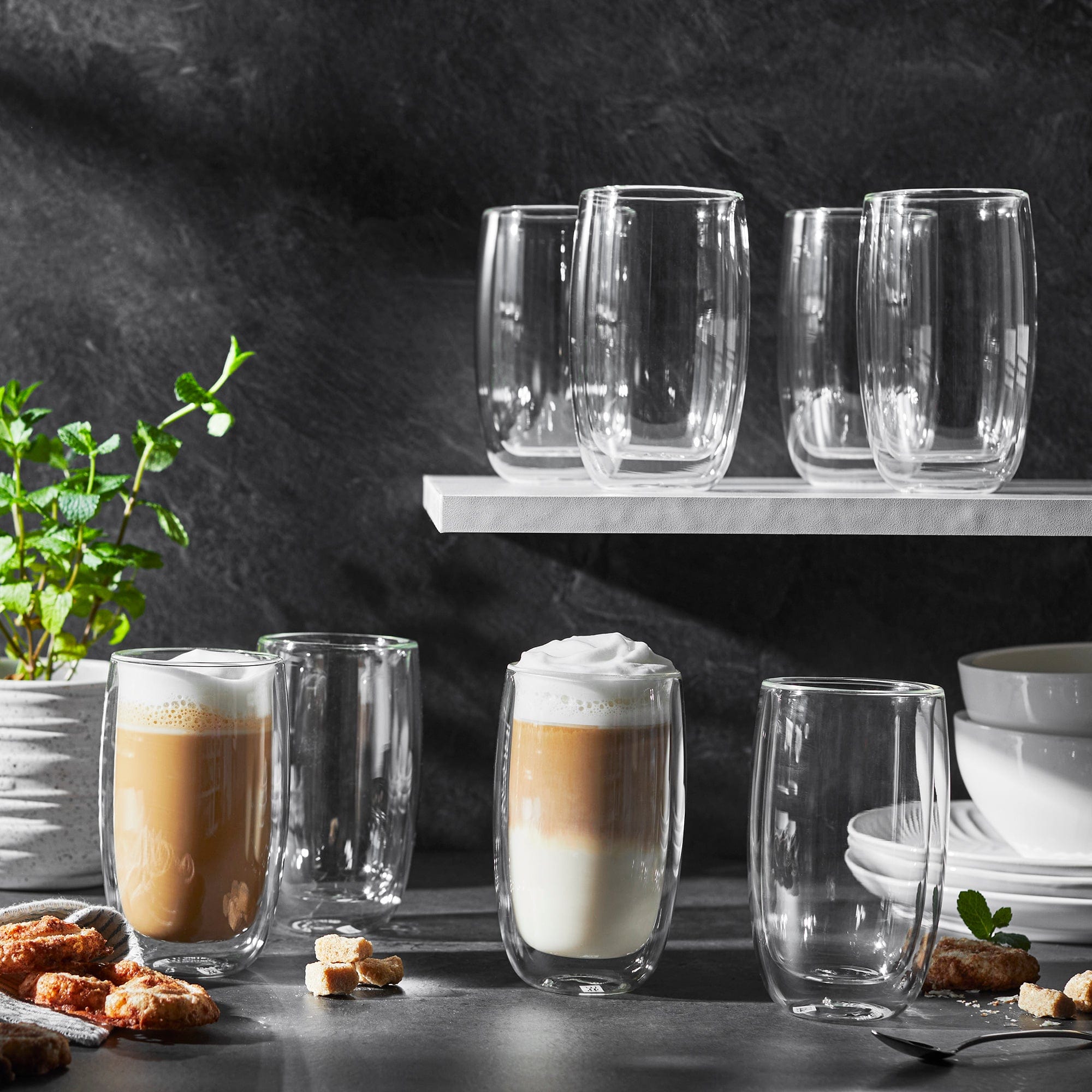 Zwilling Sorrento 8-pc Double-Wall Glass Latte Cup Set