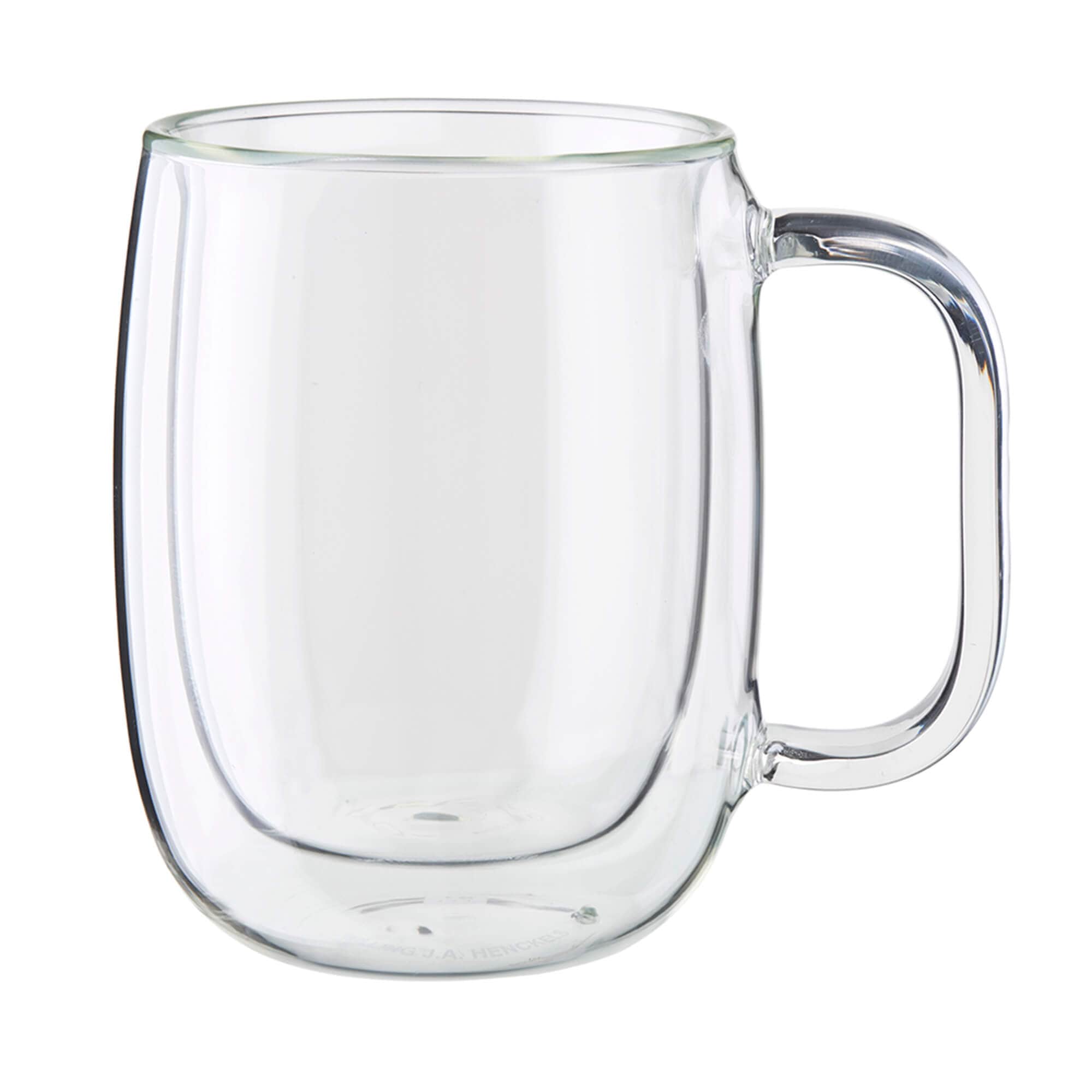 Zwilling Sorrento Plus 4-pc Double Wall Glass Coffee Mugs, Insulated Coffee Mug, Clear