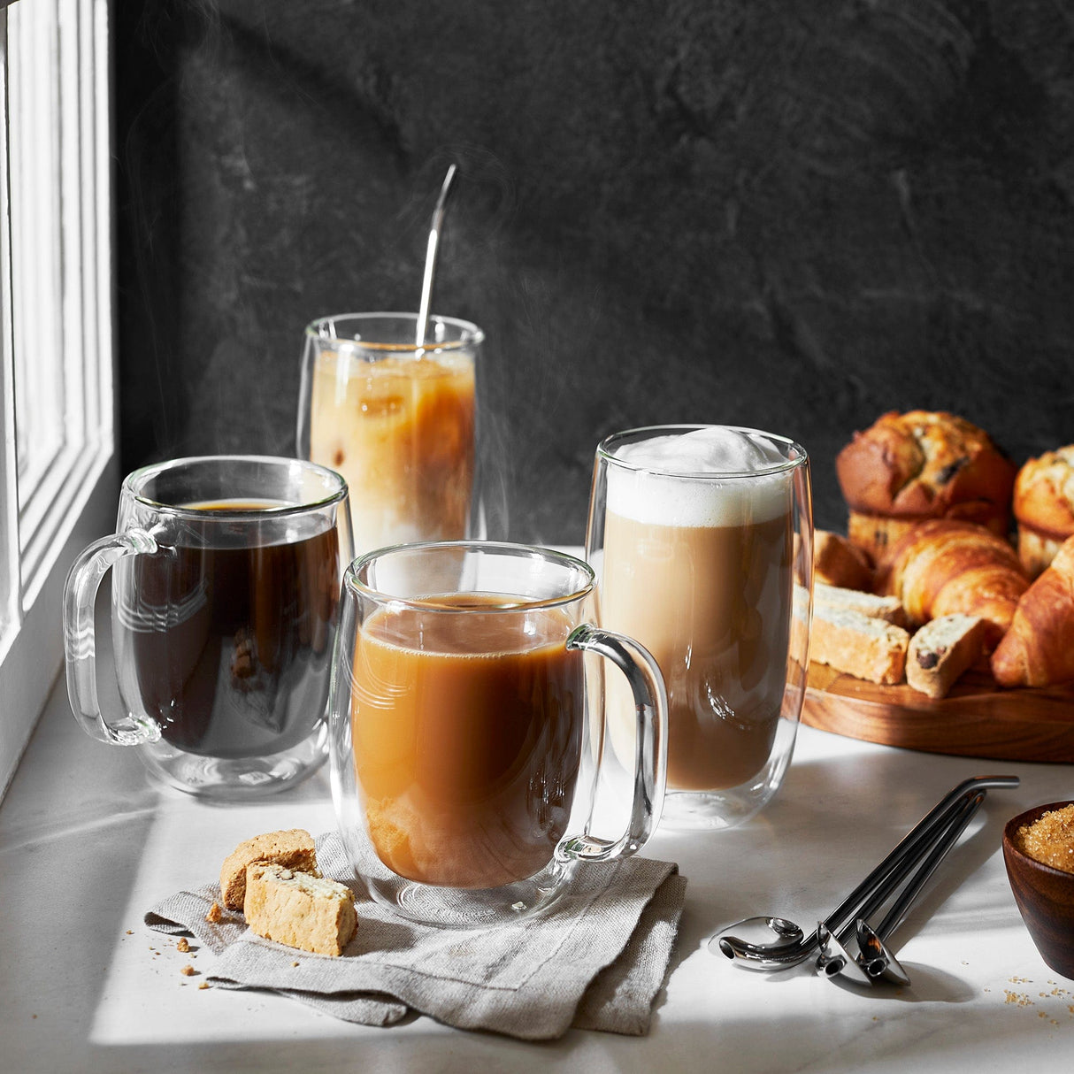 Zwilling Sorrento Double-Wall Coffee, Espresso and Beverage 9-pc Glassware Set