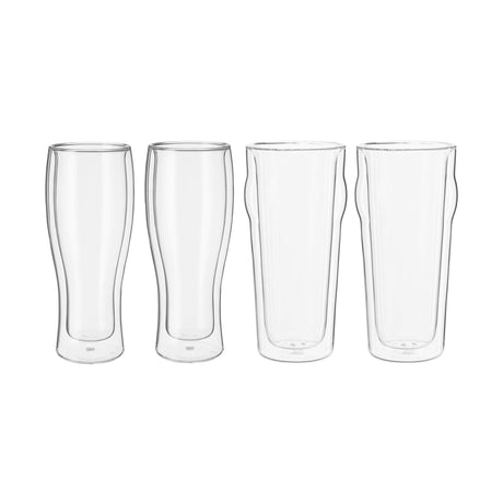 Zwilling Sorrento 4-pc Double-Wall Pint & Pilsner Beer Glass Set