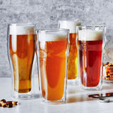Zwilling Sorrento 4-pc Double-Wall Pint & Pilsner Beer Glass Set
