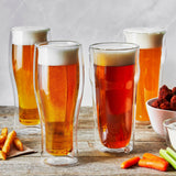 Zwilling Sorrento 4-pc Double-Wall Pint & Pilsner Beer Glass Set