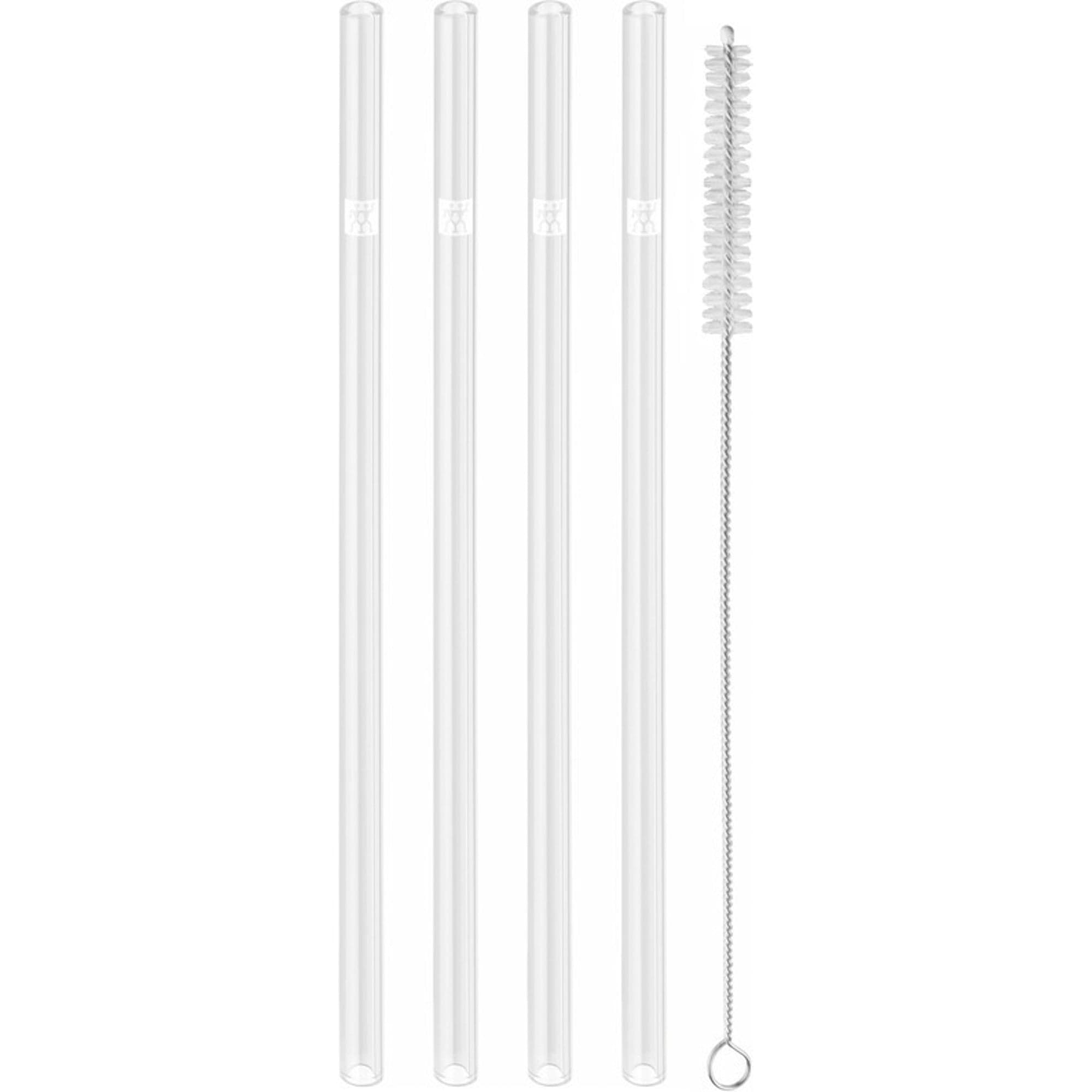 Zwilling Sorrento 5-pc Straight Glass Straw Set - Clear