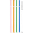 Zwilling Sorrento 5-pc Straight Glass Straw Set - Multi Color