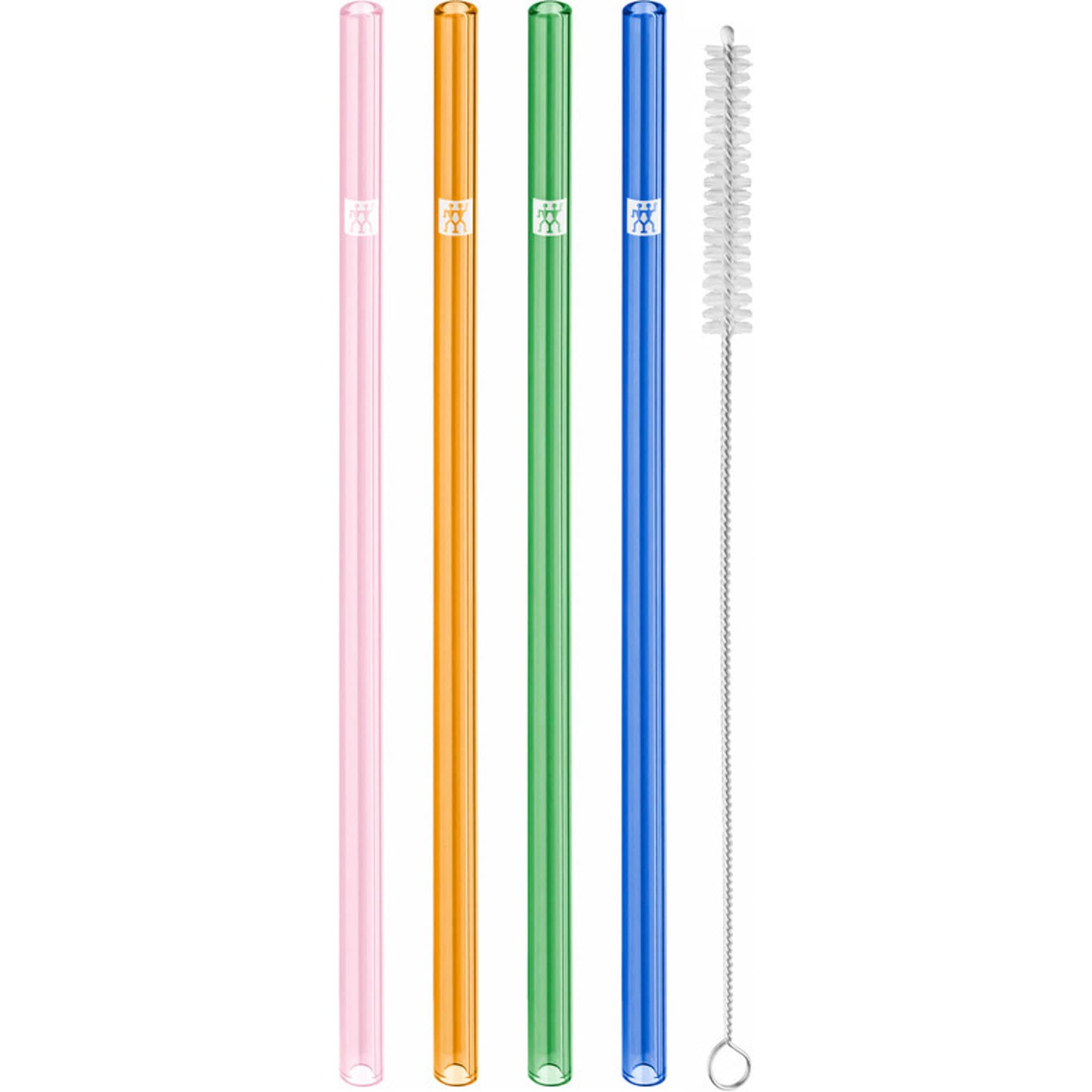 Zwilling Sorrento 5-pc Straight Glass Straw Set - Multi Color