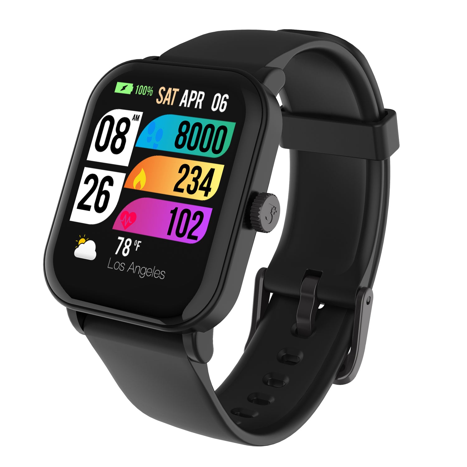 3Plus Vive+ (Gen 2) GPS Smartwatch with 1.72-In. Color Display, Bluetooth, Heart Rate/Blood Oxygen/Sleep, 25+ Workouts, Music, IP68 Water-Resistant