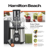 Hamilton Beach Easy Clean Juicer, Juice Extractor, Big Mouth Chute - Certified Refurbished
